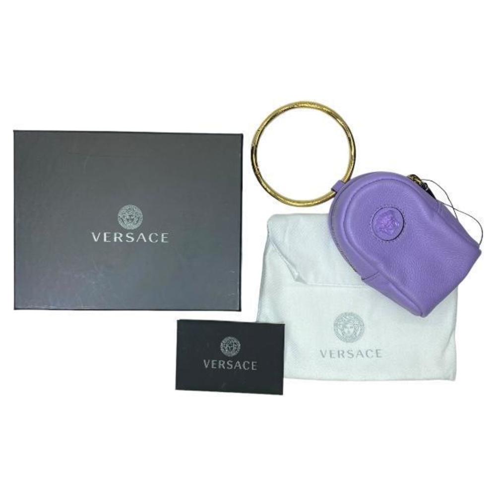 Versace Medusa Purple Bag Leather Pouch Charm - Picture 8 of 8